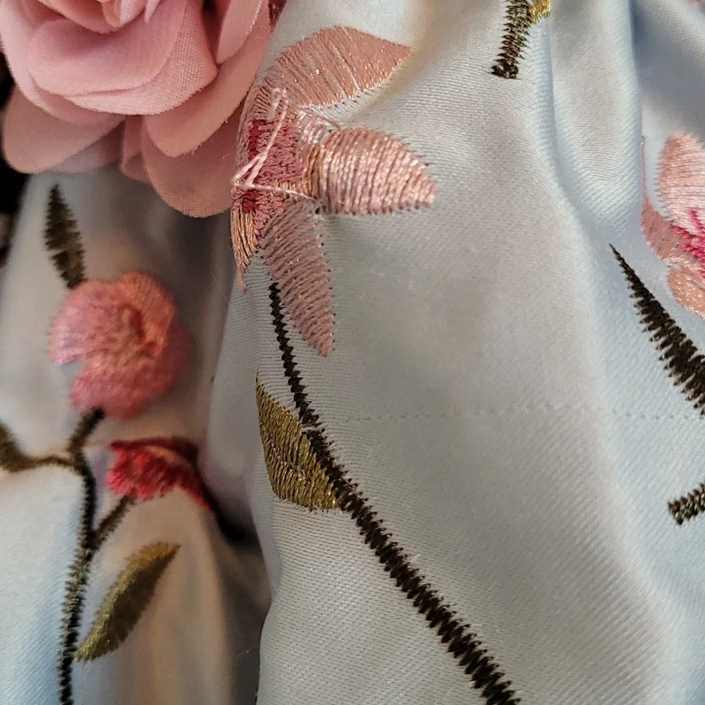 Laura Ashley Floral Embroidered Girls Dress - Picture 2 of 6